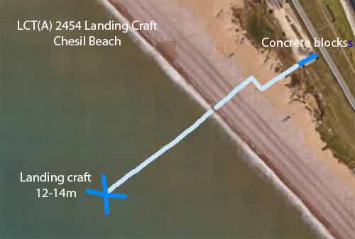 Landing craft dive map