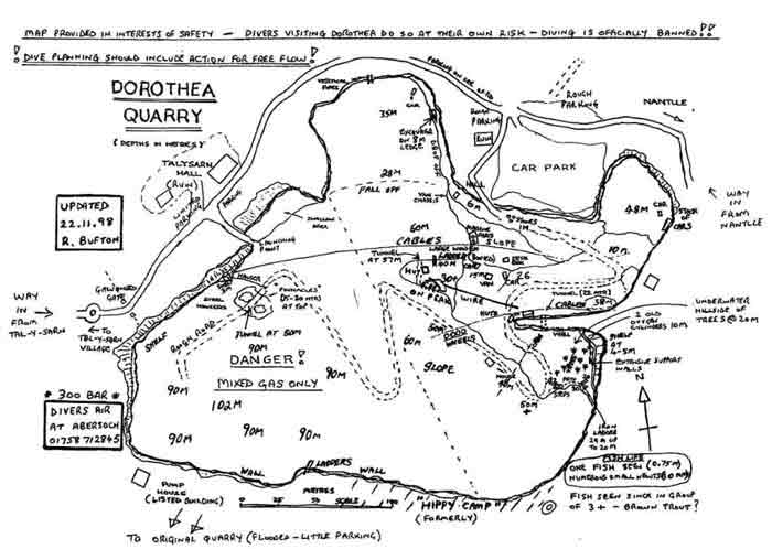 Dorothea dive map