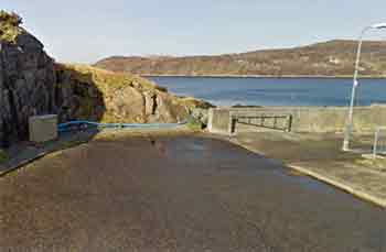 Lochinver Harbour Wall site entry/exit