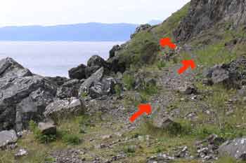 Easdale cliff path to site entry
