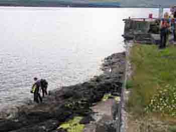 Lochaline pier wall dive
