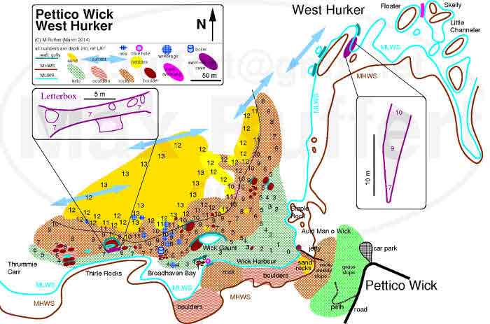 Pettico wick dive map
