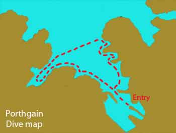 Porthgain dive map
